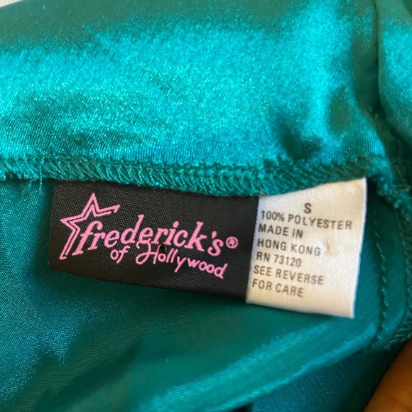 FREDDRICKS OF HOLLYWOOD- Turquoise silky mini dress! - Picture 4 of 5